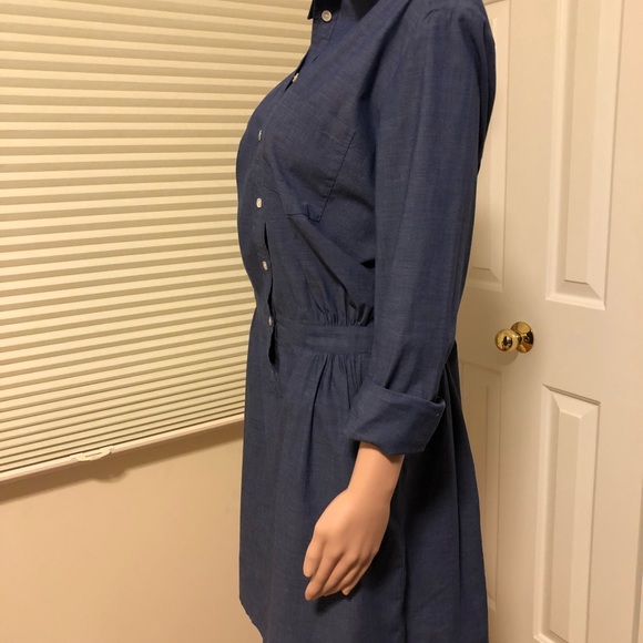 Banana Republic Chambray Dress Size 12 - Picture 3 of 7